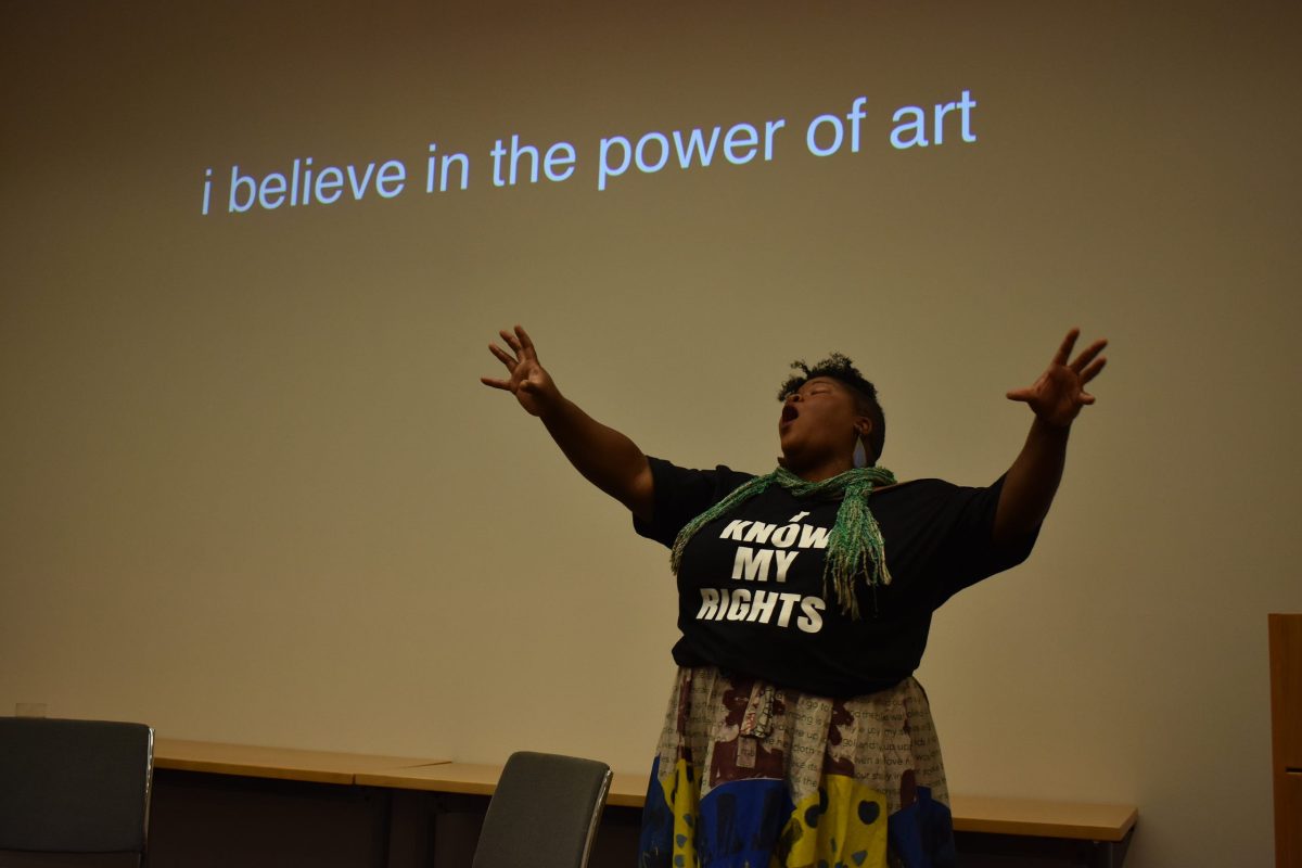 The power of love: artist and activist Vanessa German performs at the Wellin