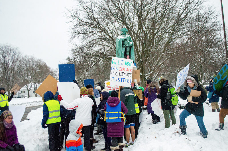 Campus groups host &#8220;Funeral for Our Futures&#8221; before the Utica Climate Strike