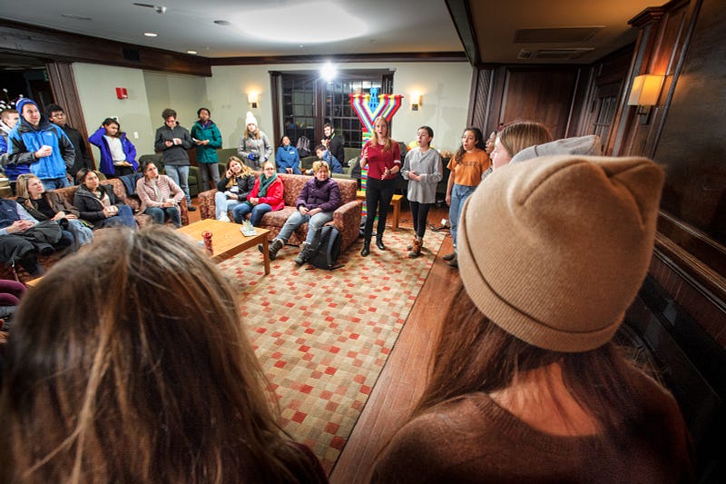 Student Assembly hosts first annual
lighting of the Beinecke Village