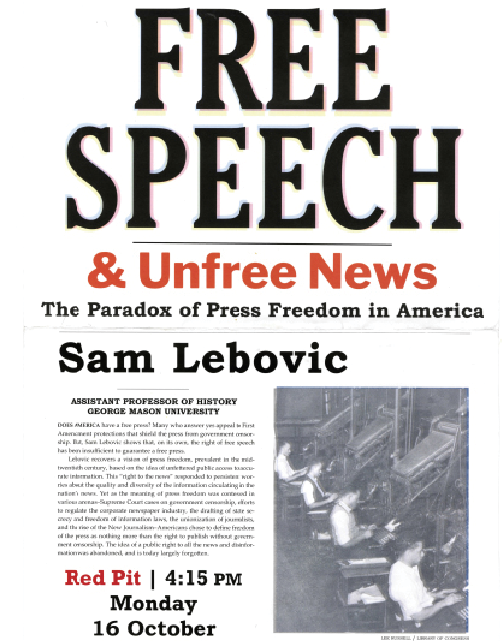 Resisting censorship & surrending to ignorance: A lecture on free speech by Sam Lebovic