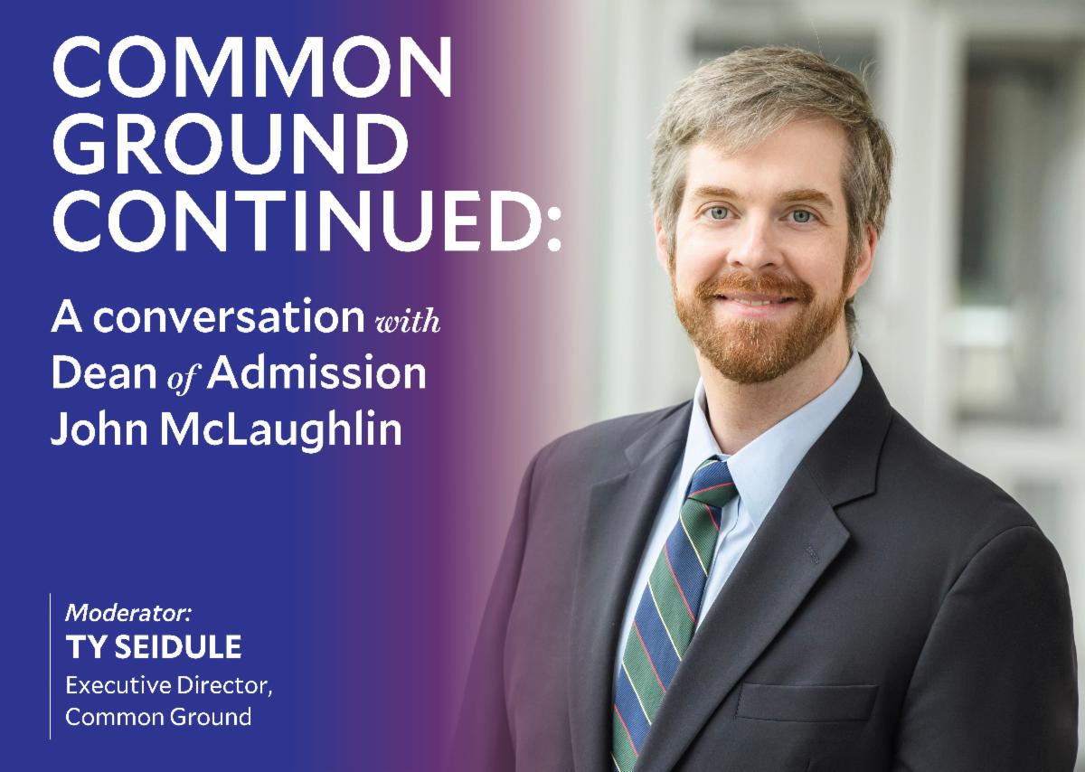 Inaugural “Common Ground Continued” event held with Hamilton Dean of Admissions