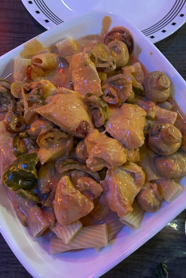 Bella Regina’s award-winning chicken riggies was served in a rich, creamy sauce. 