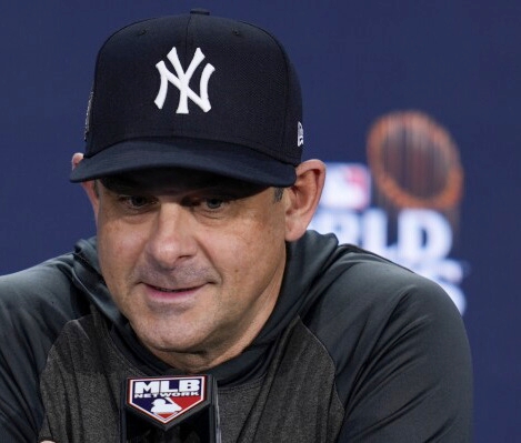 Boone, manager of the New York Yankees, is at the center of controversy for disappointing results. Photo Courtesy of AP Photo/Ashley Landis